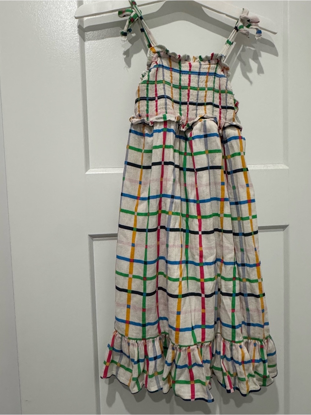 Tucker + Tate Girls Smocked Plaid Maxi Dress size 6